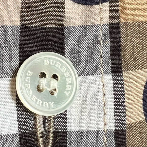 NWOT! Burberry Polka Dot Nova Plaid Button Down Shirt S/P  $850 - Picture 7 of 14